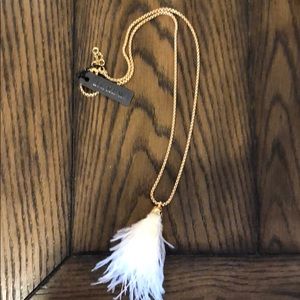 J Crew feather necklace